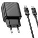 Сетевое зарядное устройство Hoco CS22A Value PD30W + кабель Type-C to Type-C - Black (960112B). Фото 6 из 9