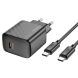 Сетевое зарядное устройство Hoco CS22A Value PD30W + кабель Type-C to Type-C - Black (960112B). Фото 5 из 9