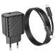Сетевое зарядное устройство Hoco CS22A Value PD30W + кабель Type-C to Type-C - Black (960112B). Фото 3 из 9