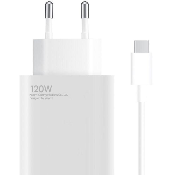 Сетевое зарядное устройство Xiaomi 120W Combo + кабель USB to Type-C (BHR6034EU) - White: фото 1 из 3