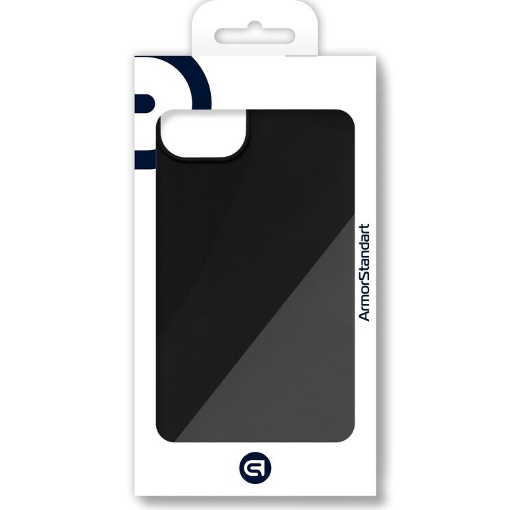 Силиконовый (TPU) чехол ArmorStandart Matte Slim Fit для Apple iPhone 15 Plus - Black: фото 2 из 3