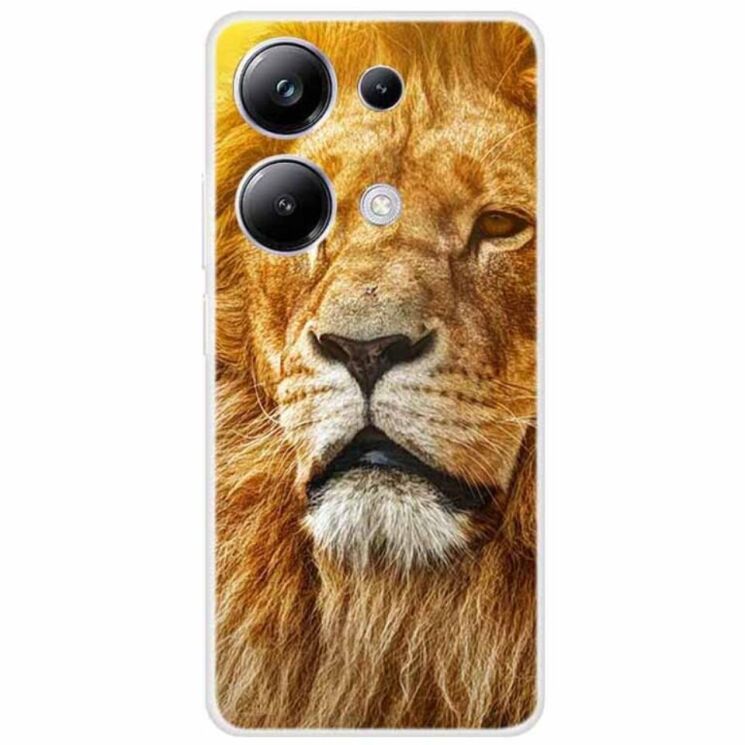 Силіконовий (TPU) чохол Deexe Life Style для Xiaomi Redmi Note 13 Pro 4G / Poco M6 Pro - Lion: фото 1 з 4