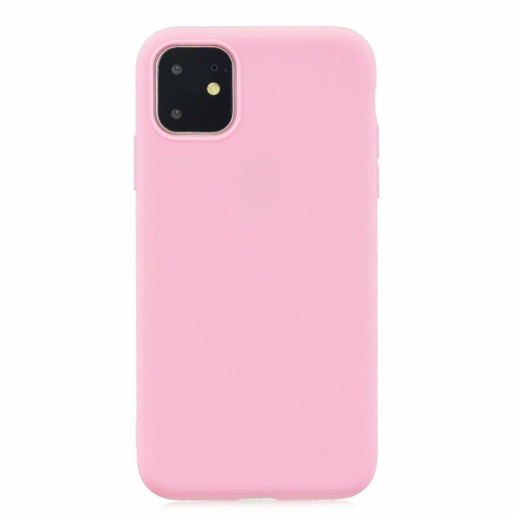 Силіконовий (TPU) чохол Deexe Matte Case для Apple iPhone 11 - Pink: фото 1 з 5