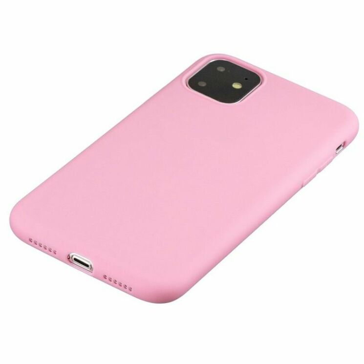 Силіконовий (TPU) чохол Deexe Matte Case для Apple iPhone 11 - Pink: фото 2 з 5