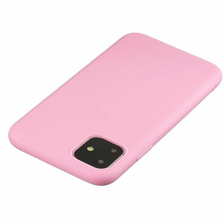 Силіконовий (TPU) чохол Deexe Matte Case для Apple iPhone 11 - Pink: фото 3 з 5