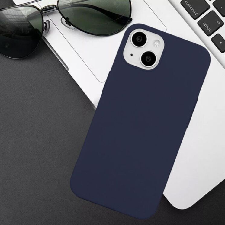 Силіконовий (TPU) чохол Deexe Matte Case для Apple iPhone 15 Plus - Blue: фото 3 з 5