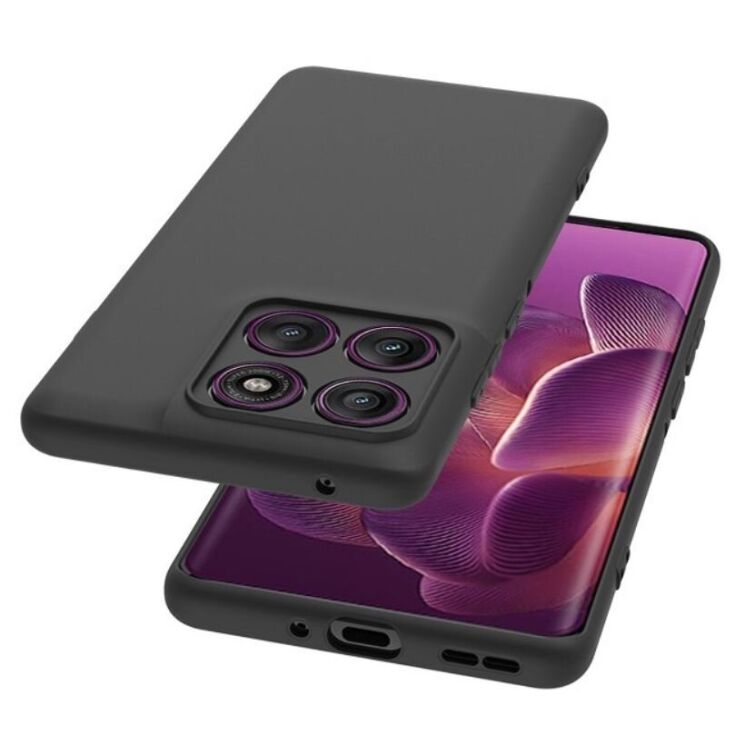 Силиконовый (TPU) чехол Deexe Matte Case для Motorola Edge 60 / Edge 60 Fusion - Black: фото 3 из 4