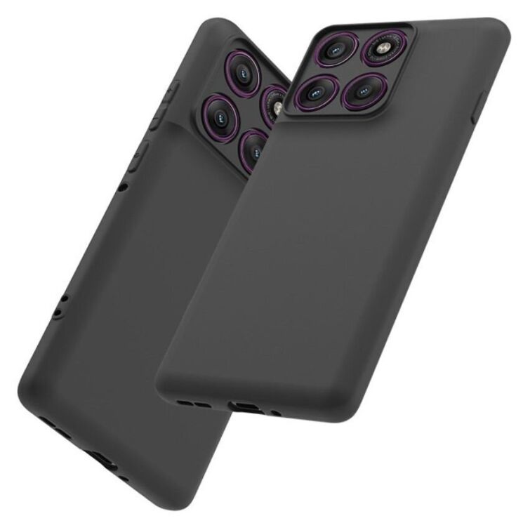 Силиконовый (TPU) чехол Deexe Matte Case для Motorola Edge 60 / Edge 60 Fusion - Black: фото 2 из 4