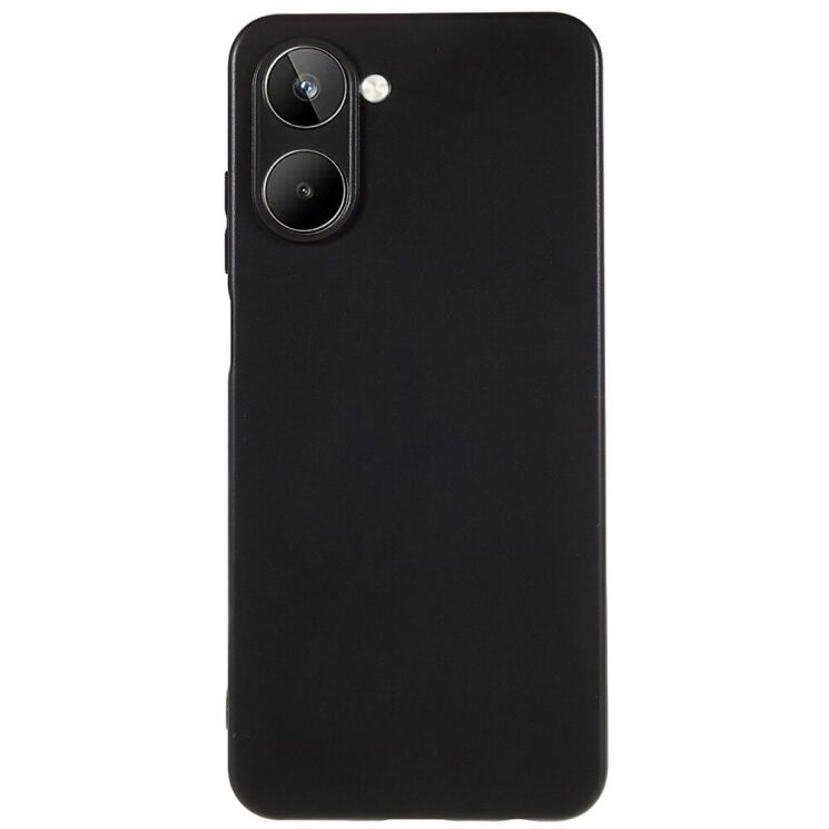 Силиконовый (TPU) чехол Deexe Matte Case для Realme 10 - Black: фото 1 из 7