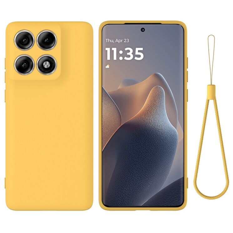 Силіконовий (TPU) чохол Deexe Silicone Case для Motorola Edge 70 Pro - Yellow: фото 1 з 9