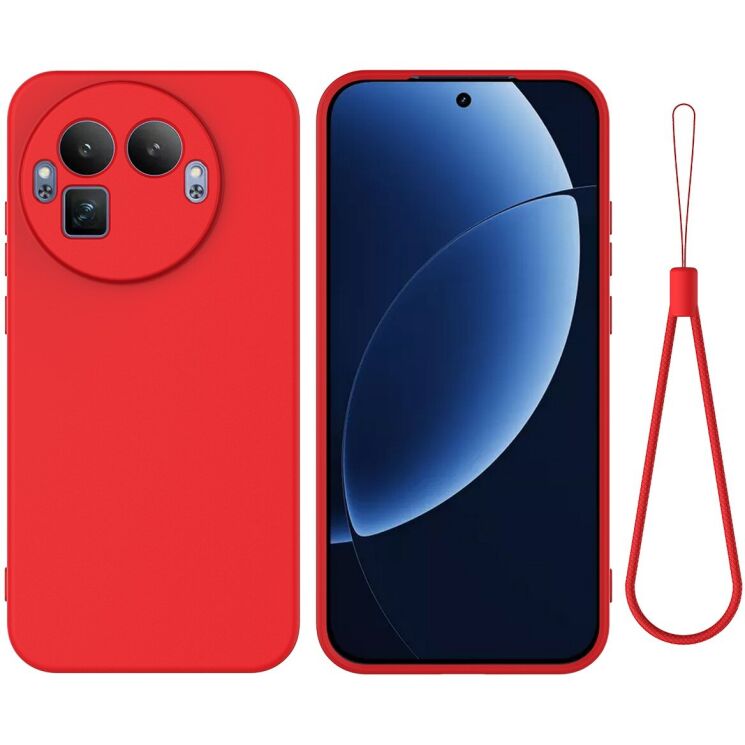 Силіконовий (TPU) чохол Deexe Silicone Case для Realme GT 8 Pro - Red: фото 1 з 9