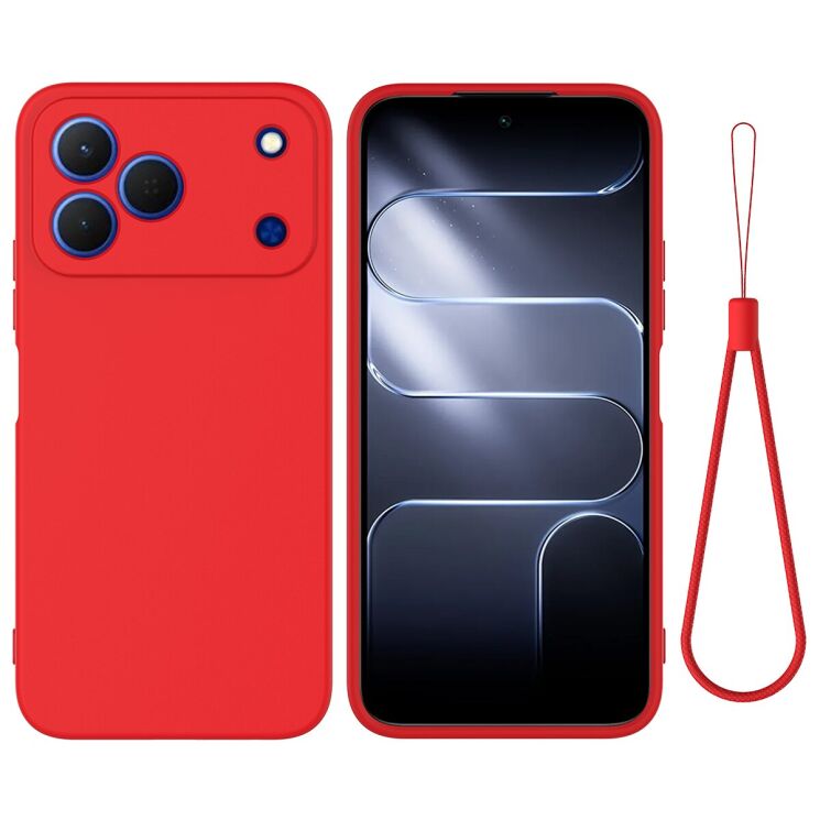 Силиконовый (TPU) чехол Deexe Silicone Case для ZTE Blade V80 Design - Red: фото 1 из 9