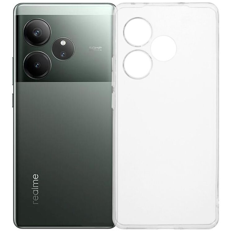 Силиконовый (TPU) чехол Deexe UltraThin для Realme GT 6T / GT 6 - Transparent: фото 1 из 6