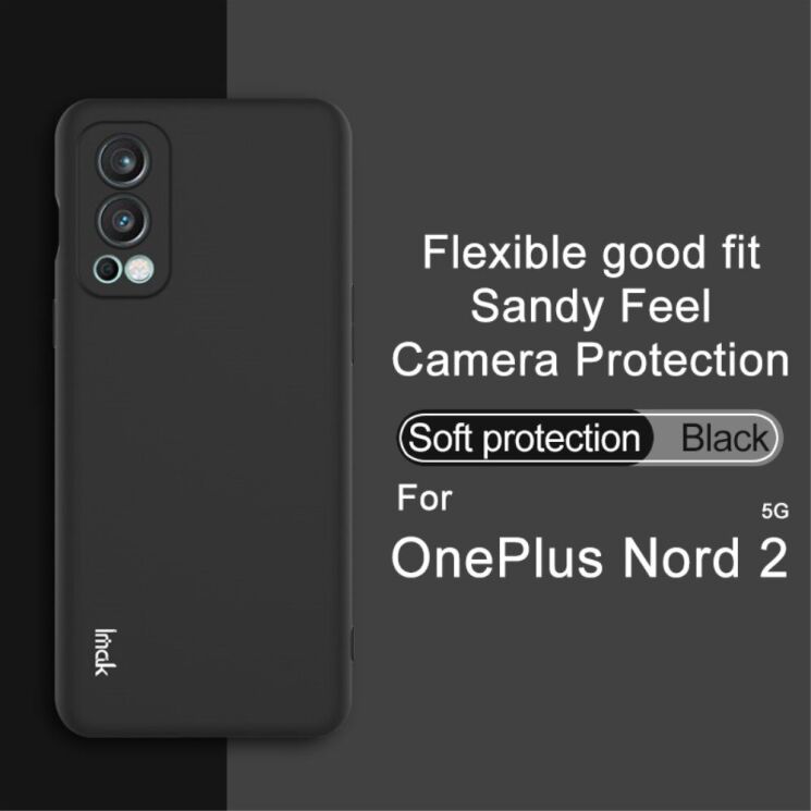 Силиконовый (TPU) чехол IMAK UC-3 Series для OnePlus Nord 2 - Black: фото 7 из 16
