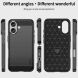 Силиконовый (TPU) чехол MOFI Carbon Fiber для Apple iPhone 16 - Blue (360712L). Фото 8 из 9