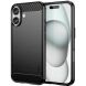 Силіконовий (TPU) чохол MOFI Carbon Fiber для Apple iPhone 16 - Black (360712B). Фото 1 з 9