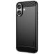 Силіконовий (TPU) чохол MOFI Carbon Fiber для Apple iPhone 16 - Black (360712B). Фото 2 з 9