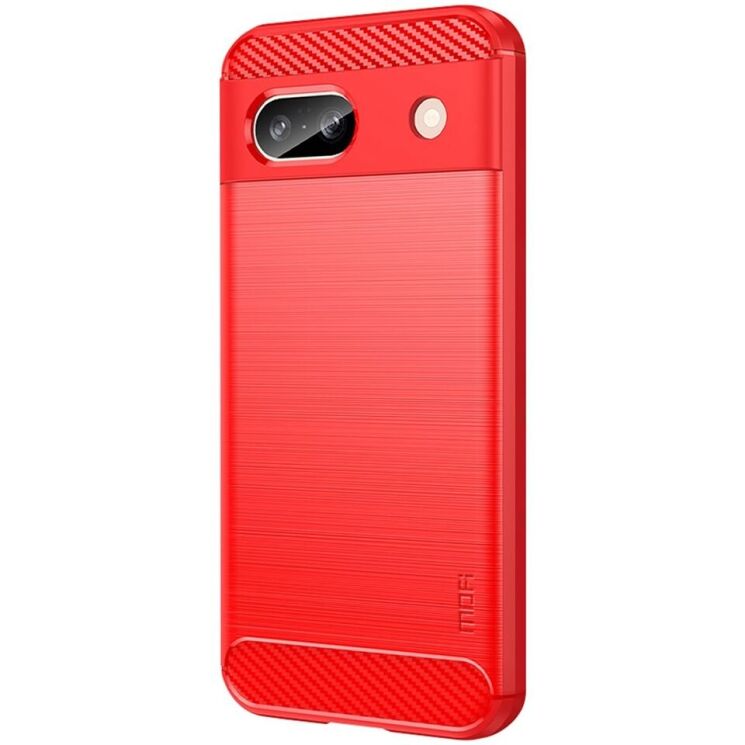 Силиконовый (TPU) чехол MOFI Carbon Fiber для Google Pixel 8A - Red: фото 2 из 9
