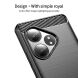 Силиконовый (TPU) чехол MOFI Carbon Fiber для Realme GT 6 / GT 6T - Blue (357809L). Фото 5 из 10