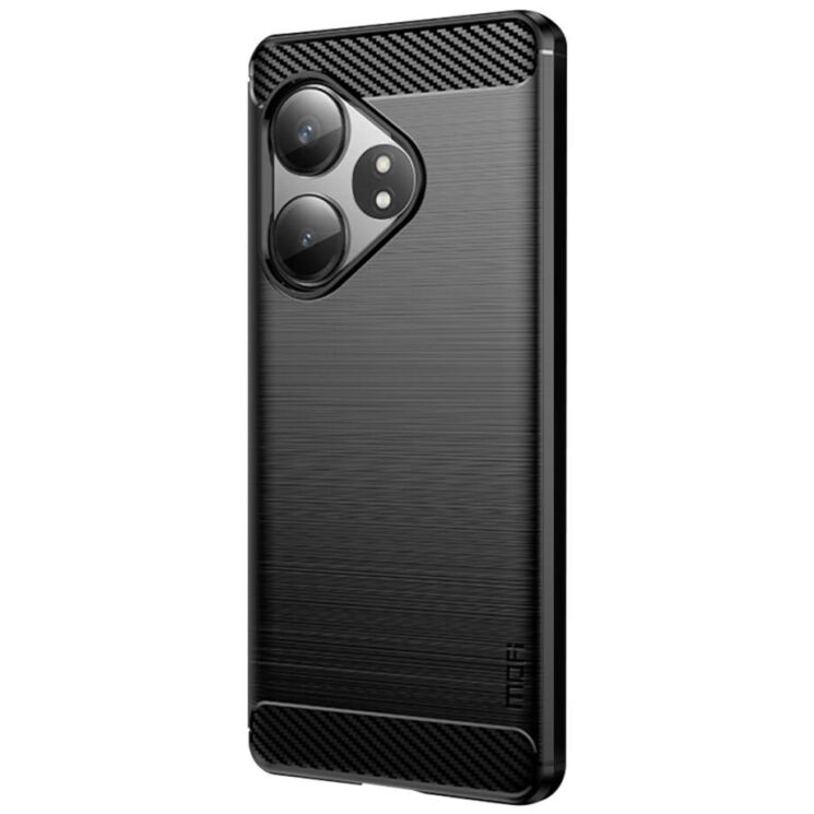 Силиконовый (TPU) чехол MOFI Carbon Fiber для Realme GT 6 / GT 6T - Black: фото 2 из 10