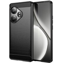 Силиконовый (TPU) чехол MOFI Carbon Fiber для Realme GT 6 / GT 6T - Black: фото 1 из 10