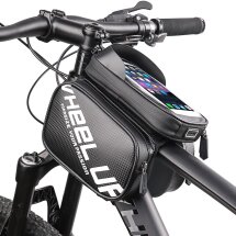 Сумка-тримач для велосипеда WHEEL UP Bicycle Bag для смартфонів з діагоналлю до 6.5 дюймів - Black: фото 1 з 11