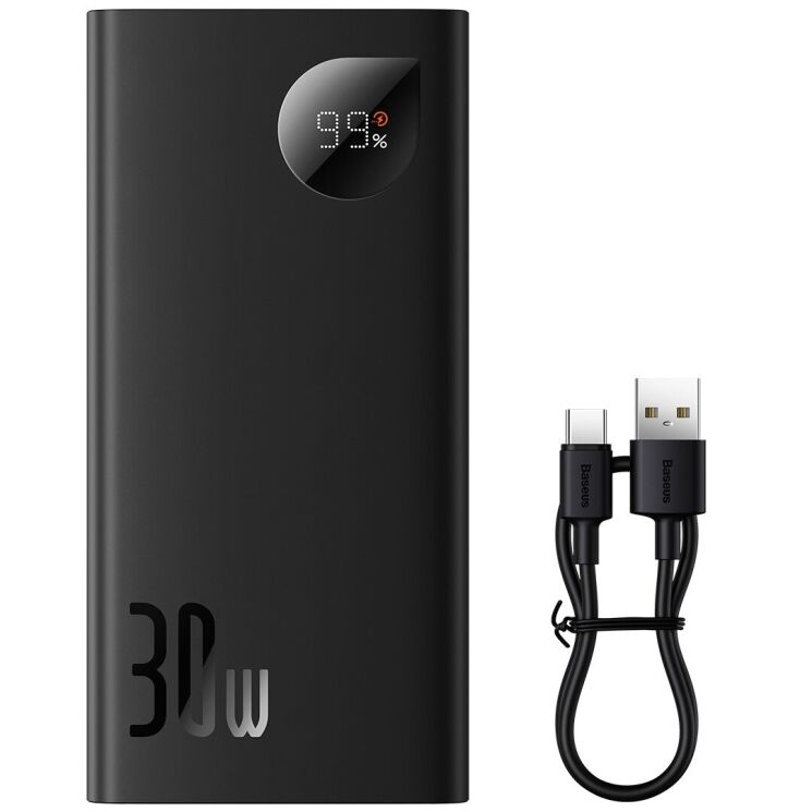 Внешний аккумулятор Baseus Digital Display 30W (10000mAh) PPAD040 - Black: фото 7 из 13