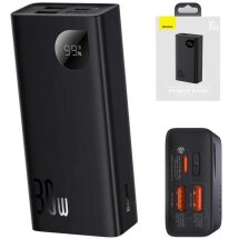 Зовнішній акумулятор Baseus Digital Display 30W (10000mAh) PPAD040 - Black: фото 1 з 13