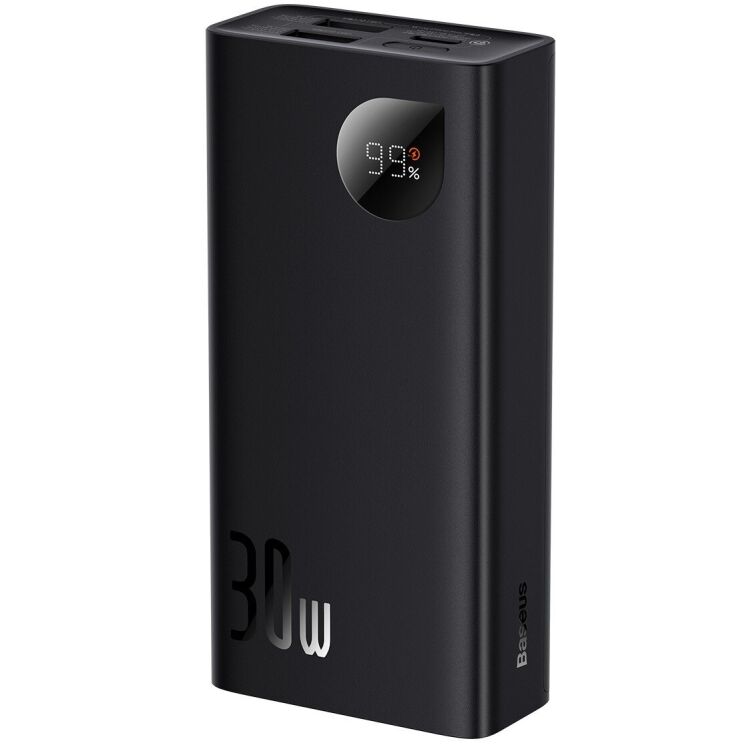 Внешний аккумулятор Baseus Digital Display 30W (10000mAh) PPAD040 - Black: фото 2 из 13