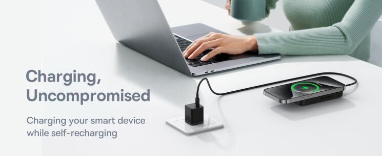 Внешний аккумулятор Baseus Magnetic Mini 20W (10000 mAh) PPCX070001 - Black: фото 19 из 23
