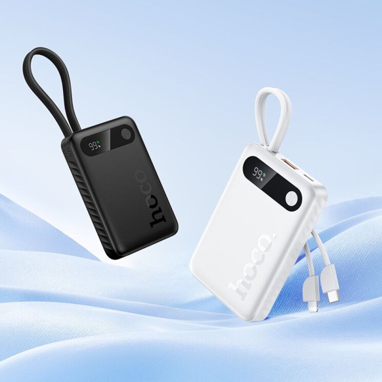 Внешний аккумулятор Hoco J171 Edge 22.5W + PD20W (10000mAh) + кабель Type-C + Lightning - Black: фото 6 из 7