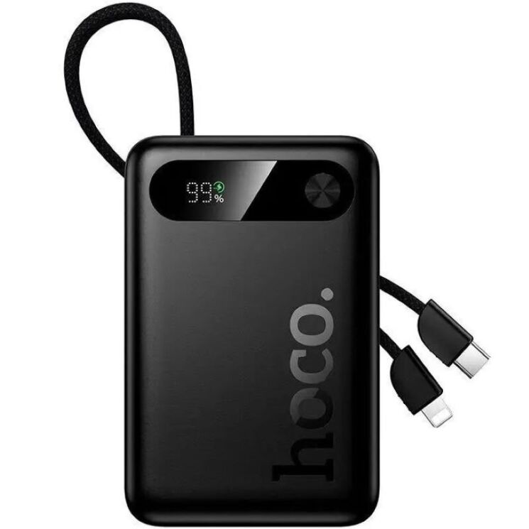 Внешний аккумулятор Hoco J171 Edge 22.5W + PD20W (10000mAh) + кабель Type-C + Lightning - Black: фото 2 из 7