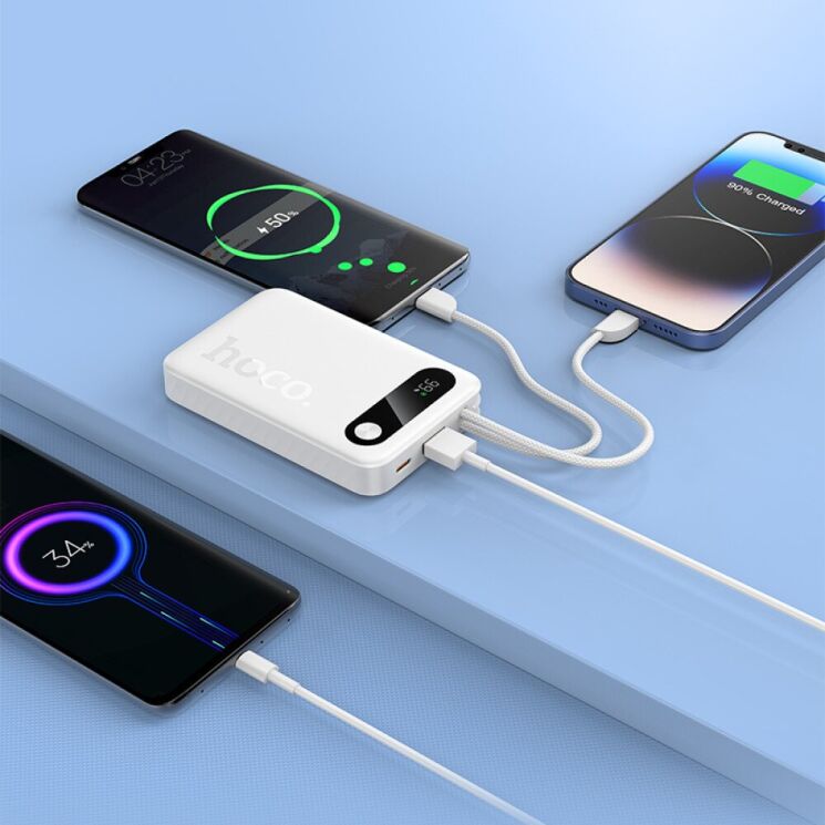 Внешний аккумулятор Hoco J171 Edge 22.5W + PD20W (10000mAh) + кабель Type-C + Lightning - Black: фото 7 из 7