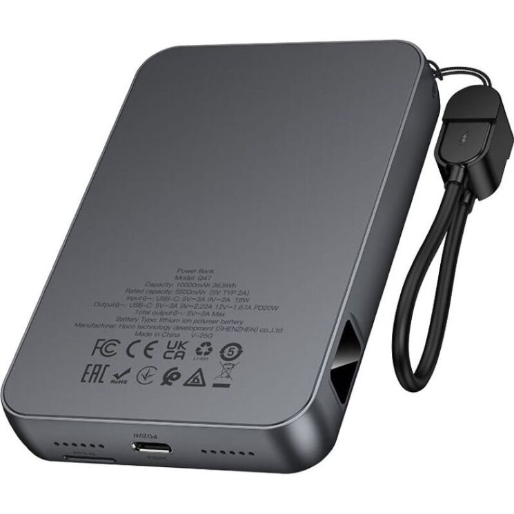 Внешний аккумулятор с игровой консолью Hoco Q47 2 in 1 PD20W + QC3.0 (10000mAh) - Black (995705B) Внешний аккумулятор с игровой консолью Hoco Q47 2 in 1 PD20W + QC3.0 (10000mAh) - Black: фото 3 из 7