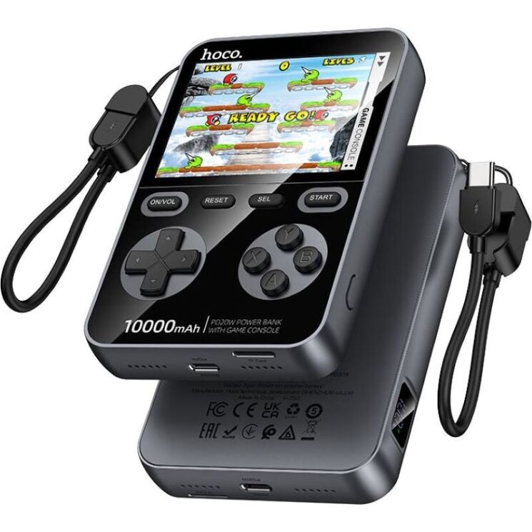 Внешний аккумулятор с игровой консолью Hoco Q47 2 in 1 PD20W + QC3.0 (10000mAh) - Black (995705B) Внешний аккумулятор с игровой консолью Hoco Q47 2 in 1 PD20W + QC3.0 (10000mAh) - Black: фото 4 из 7