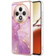Захисний чохол Deexe Marble Case для OPPO Reno 12 F/FS - Light Purple (360131LV)