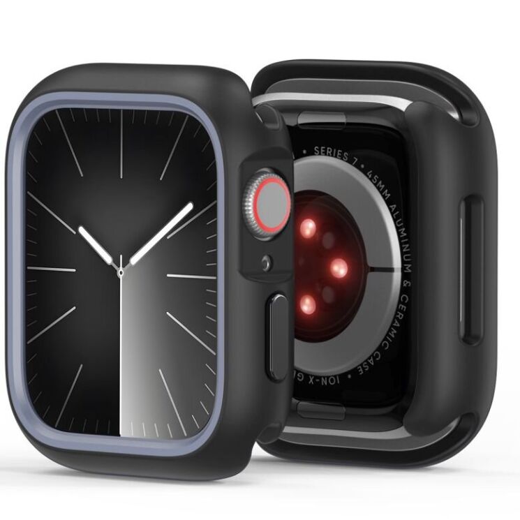 Захисний чохол Dux Ducis Bamo Series для Apple Watch 10 42 mm - Black / Grey: фото 2 из 10