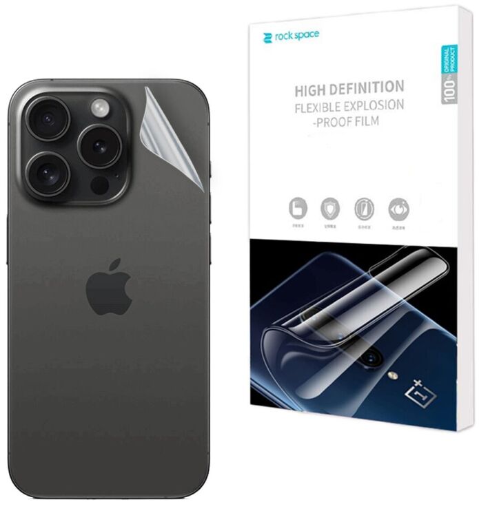 Захисна плівка на задню панель RockSpace Explosion-Proof SuperClear для Apple iPhone 15 Pro: фото 1 з 9
