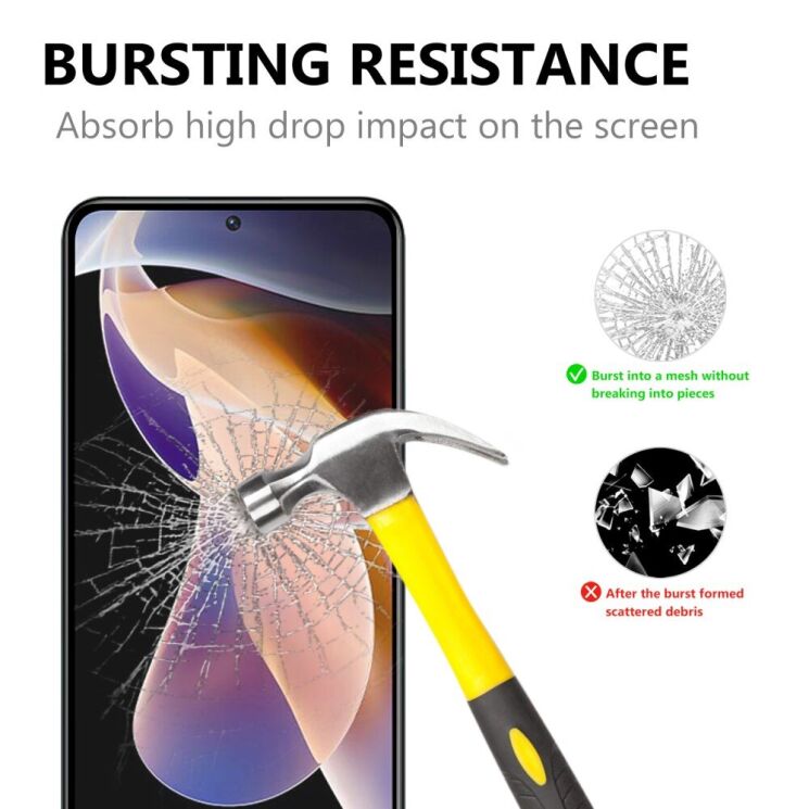 Захисне скло Deexe Full Glue Coverage для Xiaomi Redmi Note 11 Pro (Chinese) - Black: фото 3 з 6