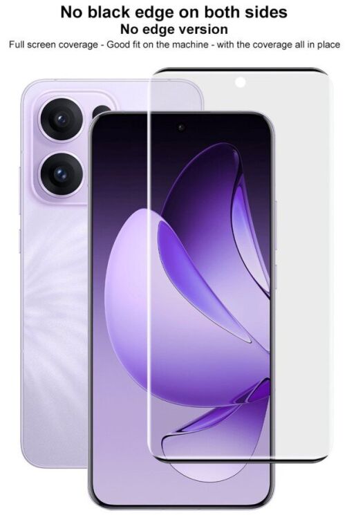 Защитное стекло IMAK 3D Curved Clear Glass для OPPO Reno 13 Pro 5G - Black: фото 6 из 12