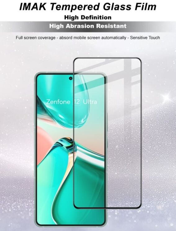 Защитное стекло IMAK 5D Pro+ Full Glue для ASUS Zenfone 12 Ultra - Black: фото 9 из 11