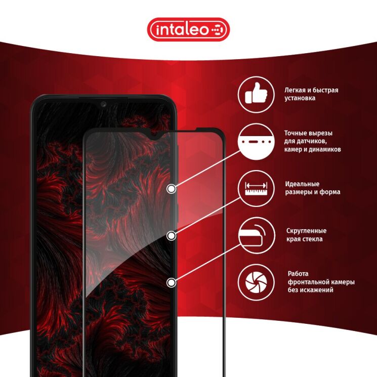 Защитное стекло Intaleo Full Glue для Samsung Galaxy A03 Core (A032) - Black: фото 3 из 8