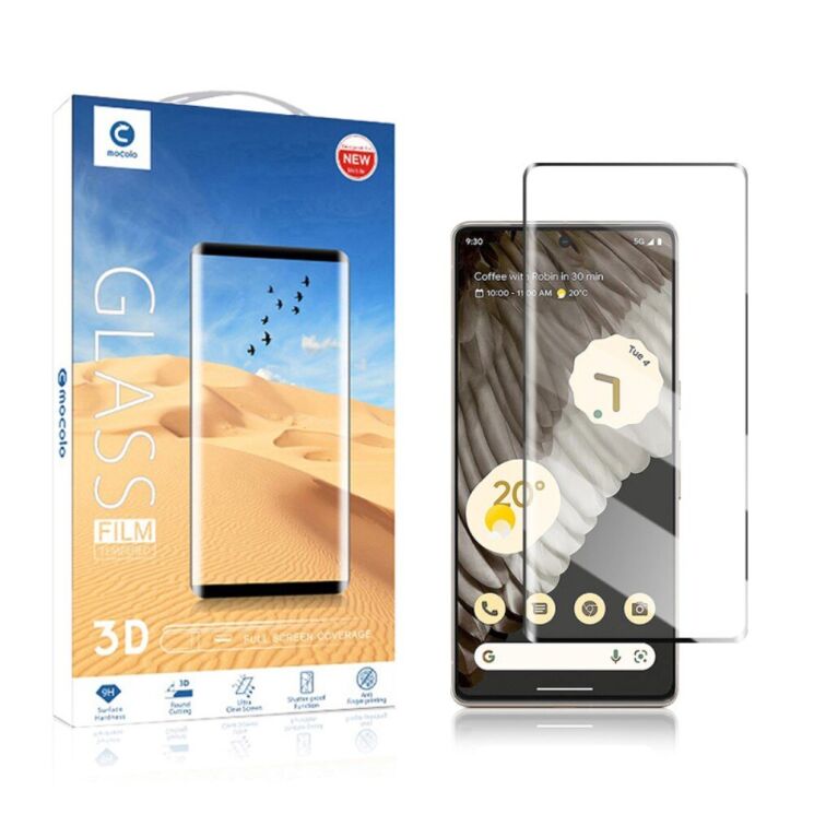 Защитное стекло MOCOLO 3D Curved Full Size для Google Pixel 7 Pro - Black: фото 9 из 9