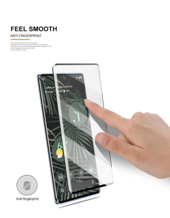 Захисне скло MOCOLO Full Glue Cover для Google Pixel 6 Pro - Black: фото 6 з 8