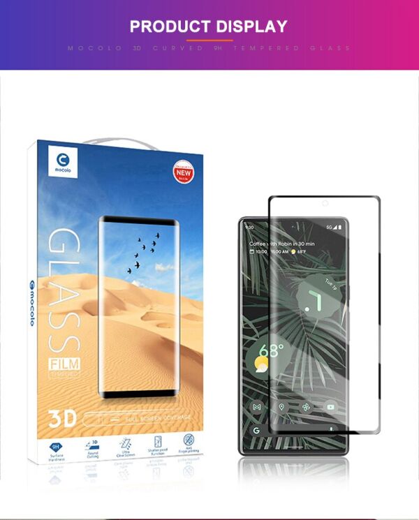 Захисне скло MOCOLO Full Glue Cover для Google Pixel 6 Pro - Black: фото 8 з 8