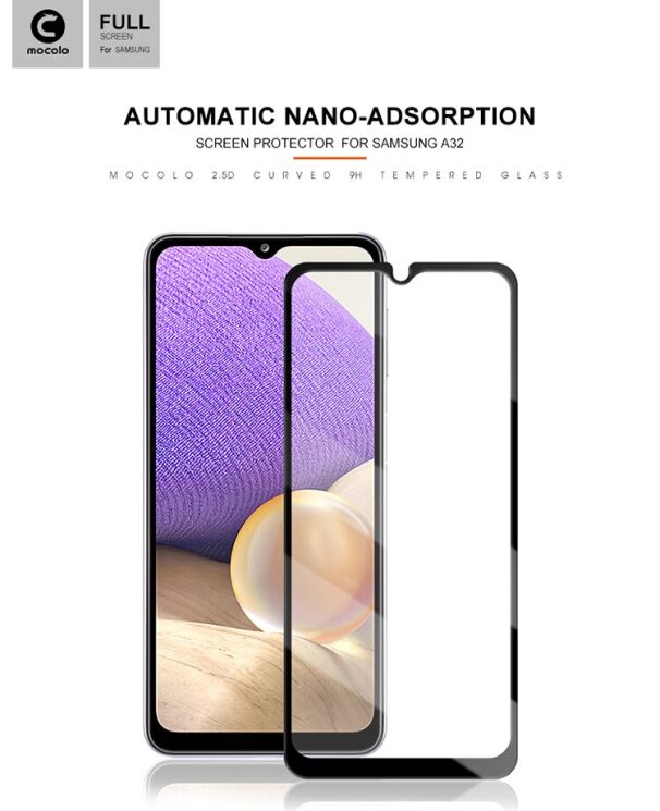 Защитное стекло MOCOLO Full Glue Cover для Samsung Galaxy A72 (А725) - Black: фото 9 из 10
