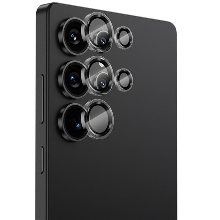 Захисне скло на камеру (5шт) BENKS Gorilla Glass Lens для Samsung Galaxy S25 Ultra (S938) - Black: фото 1 з 13