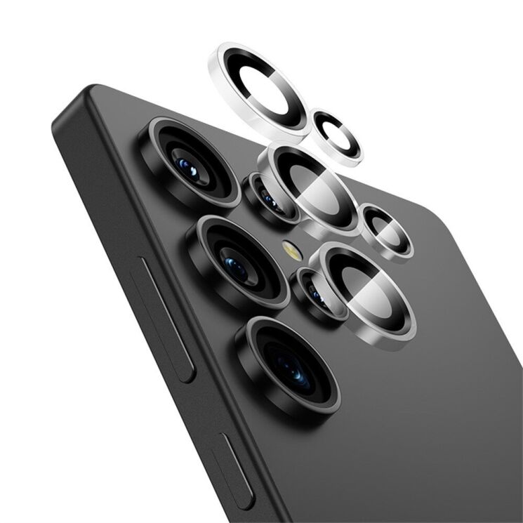 Захисне скло на камеру (5шт) BENKS Gorilla Glass Lens для Samsung Galaxy S25 Ultra (S938) - Black: фото 4 з 13
