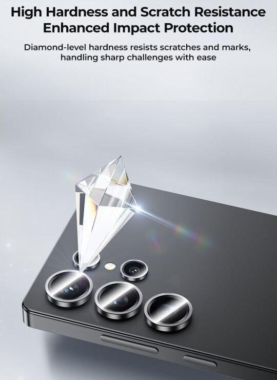 Захисне скло на камеру (5шт) BENKS Gorilla Glass Lens для Samsung Galaxy S25 Ultra (S938) - Black: фото 8 з 13