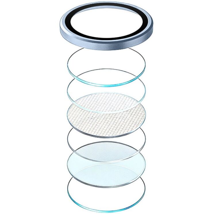 Защитное стекло на камеру RURIHAI Lens Protector для Samsung Galaxy S26 Plus (S947) / Galaxy S26 (S942) - Baby Blue: фото 2 из 6